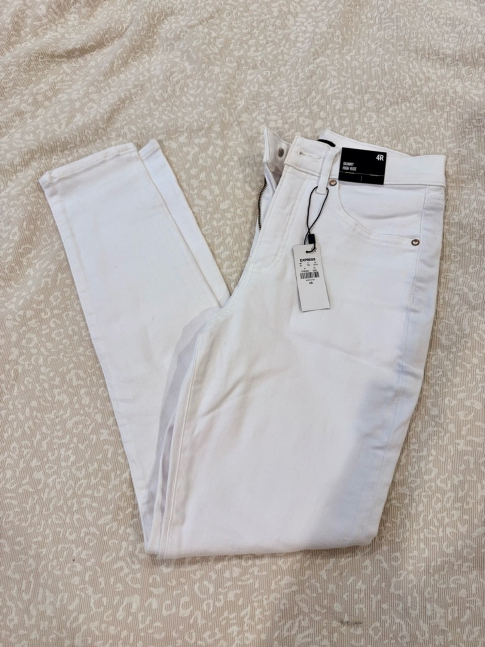 Express Women's High Rise White Jeans